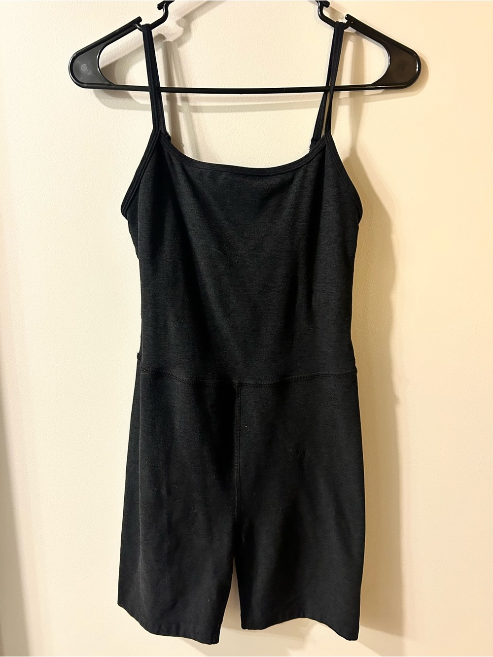 Beyond Yoga Black Spaghetti-Strap Romper